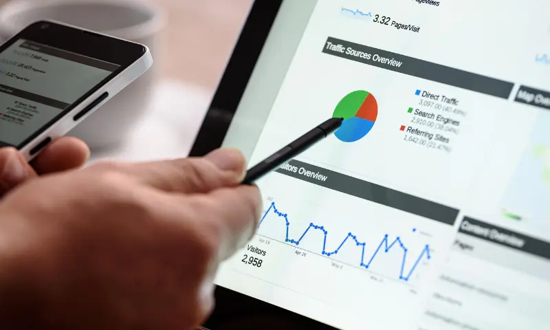 ホームページの分析を行う画面