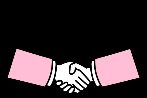 ホームページ制作の契約を決める握手